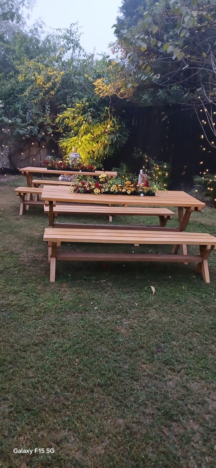 Garden Bench Set on Rent for Events